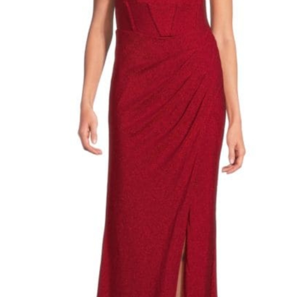 Lulu's Shiny Red Evening Gown